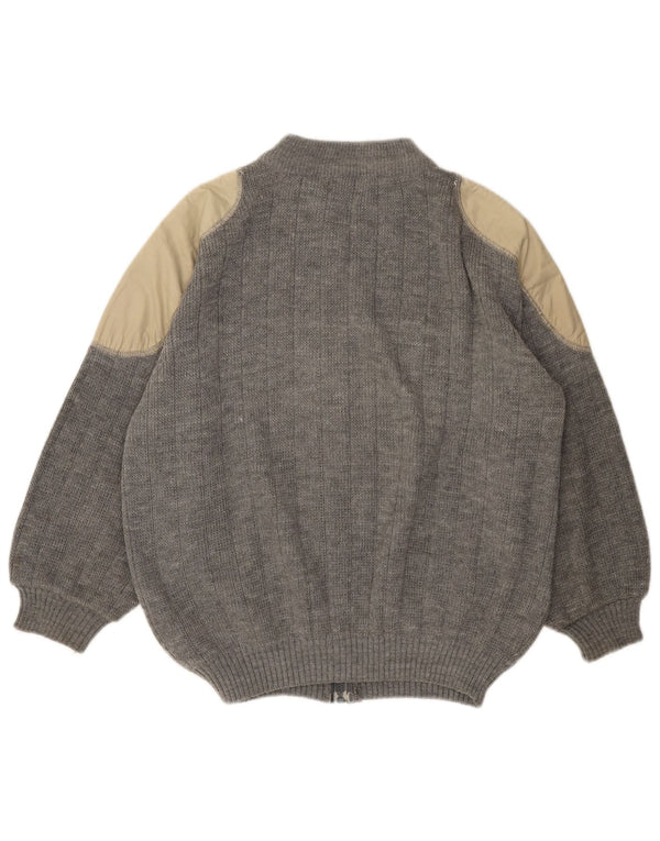 Γυναικείο πουλόβερ VINTAGE Ζακέτα UK 18 XL Γκρι Colourblock