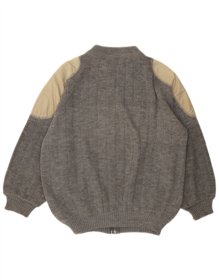 Γυναικείο πουλόβερ VINTAGE Ζακέτα UK 18 XL Γκρι Colourblock