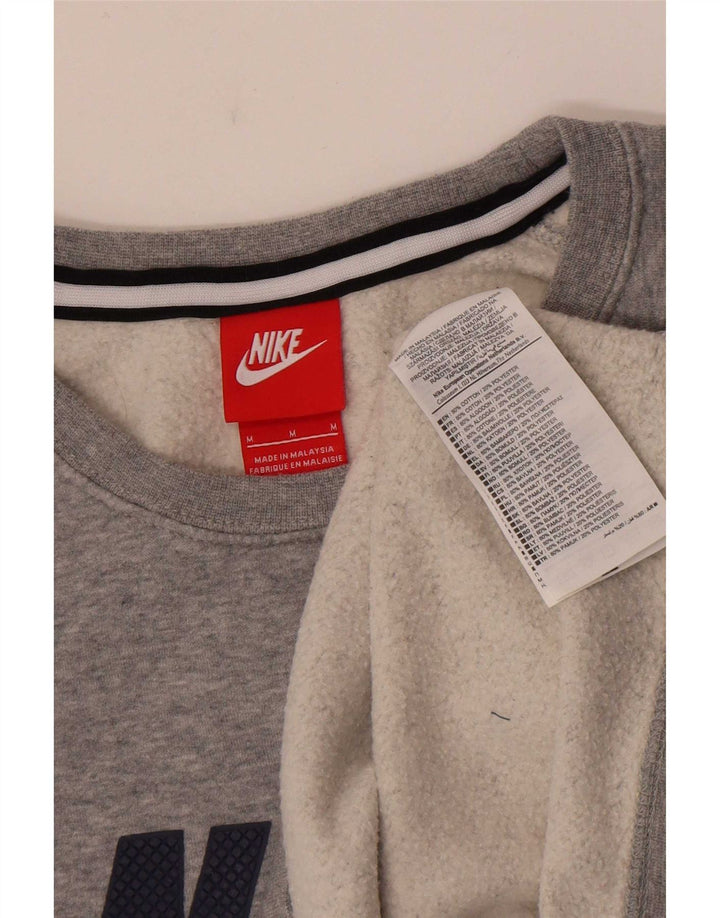 Ανδρικό γραφικό φούτερ Nike, βαμβακερό μεσαίο γκρι