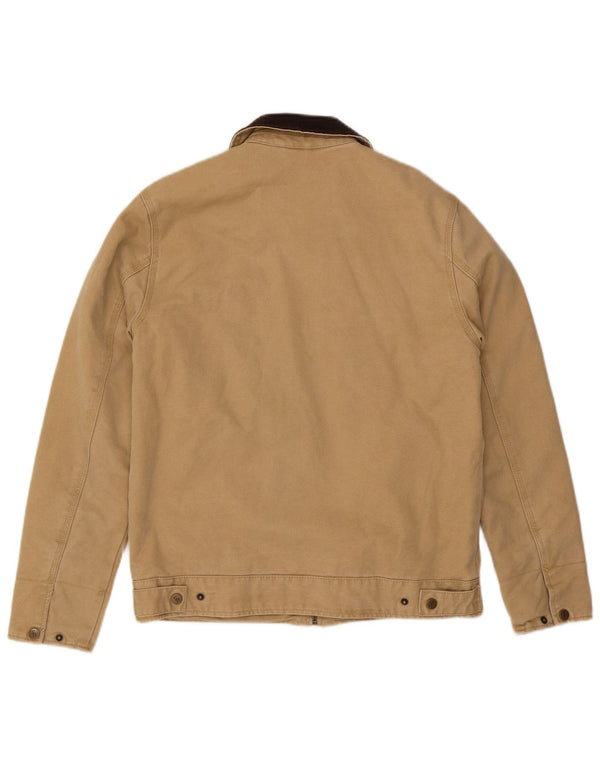 The Stronghold Mens Loose Fit Bomber Jacket UK 34 XS Beige Polyester