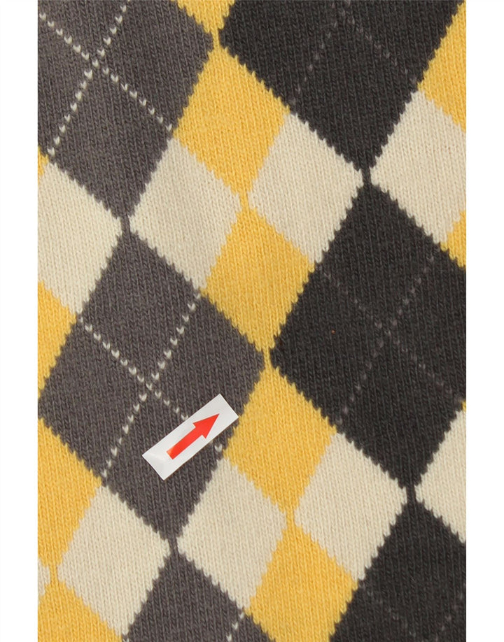 Ανδρικό πουλόβερ Tom Tailor Crew Neck Jumper Μεγάλο Κίτρινο Argyle/Diamond Wool