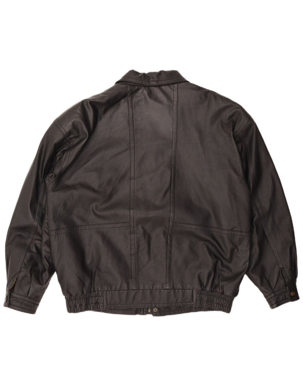 CANDA Ανδρικό Δερμάτινο Μπουφάν UK 44 2XL Μαύρο Δερμάτινο