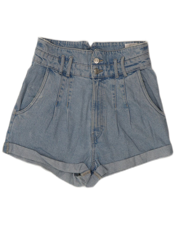 Zara Γυναικείο Ψηλόμεσο Τζιν Σορτς EU 40 Medium W30 Μπλε βαμβακερό