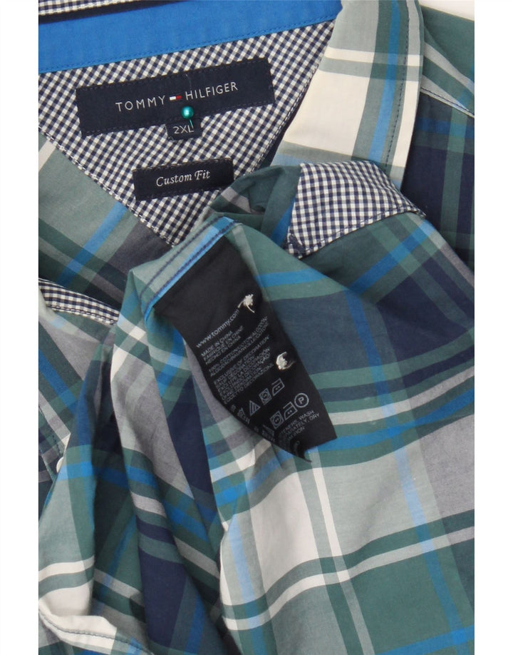 Ανδρικό πουκάμισο Tommy Hilfiger Custom Fit 2XL Μπλε βαμβακερό
