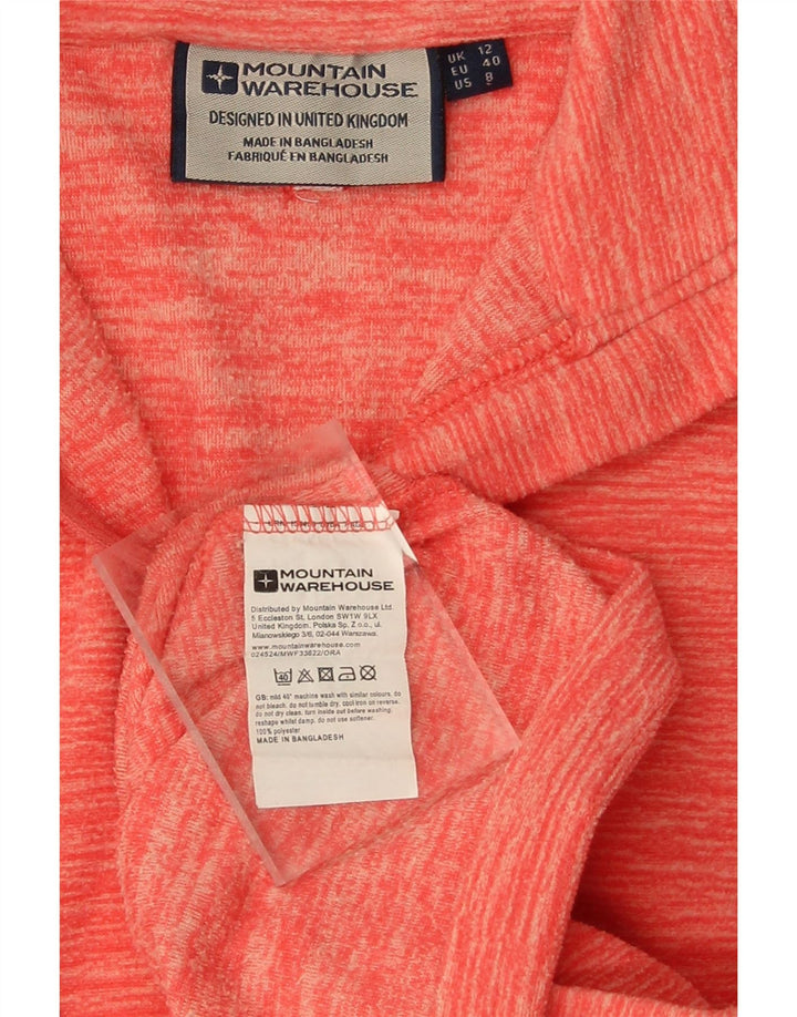 MOUNTAIN WAREHOUSE Womens Zip Neck Fleece Jumper UK 12 Medium Red Vintage Mountain Warehouse and Second-Hand Mountain Warehouse from Messina Hembry 