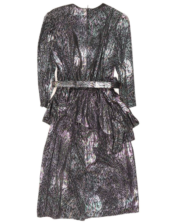 Golden Gate γυναικείο φόρεμα Peplum 3/4 μανίκι UK 14 μέτριο μαύρο ρίγες