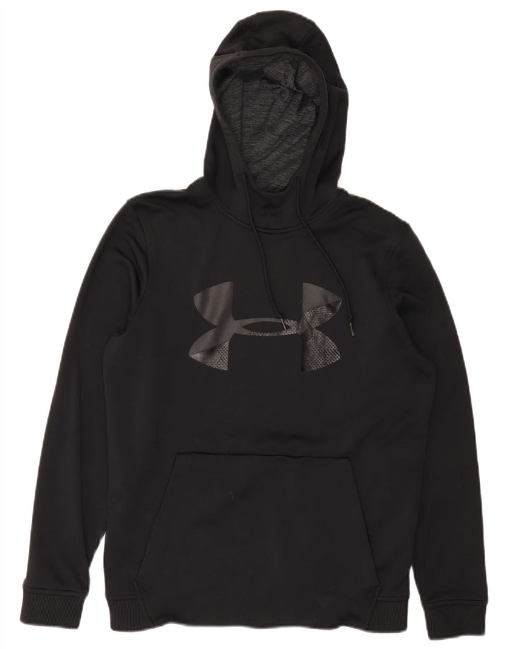 Under Armour Mens Cold Gear Graphic Hoodie Jumper Μικρός μαύρος πολυεστέρας