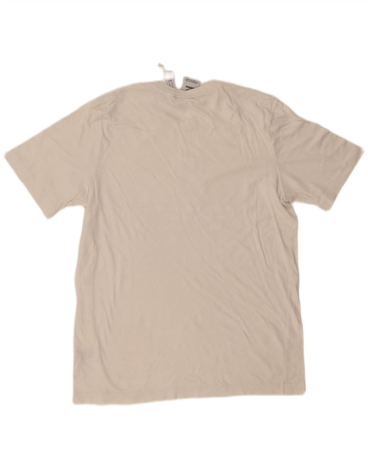 Ανδρικό γραφικό T-Shirt Adidas Top από μεσαίο λευκό βαμβακερό
