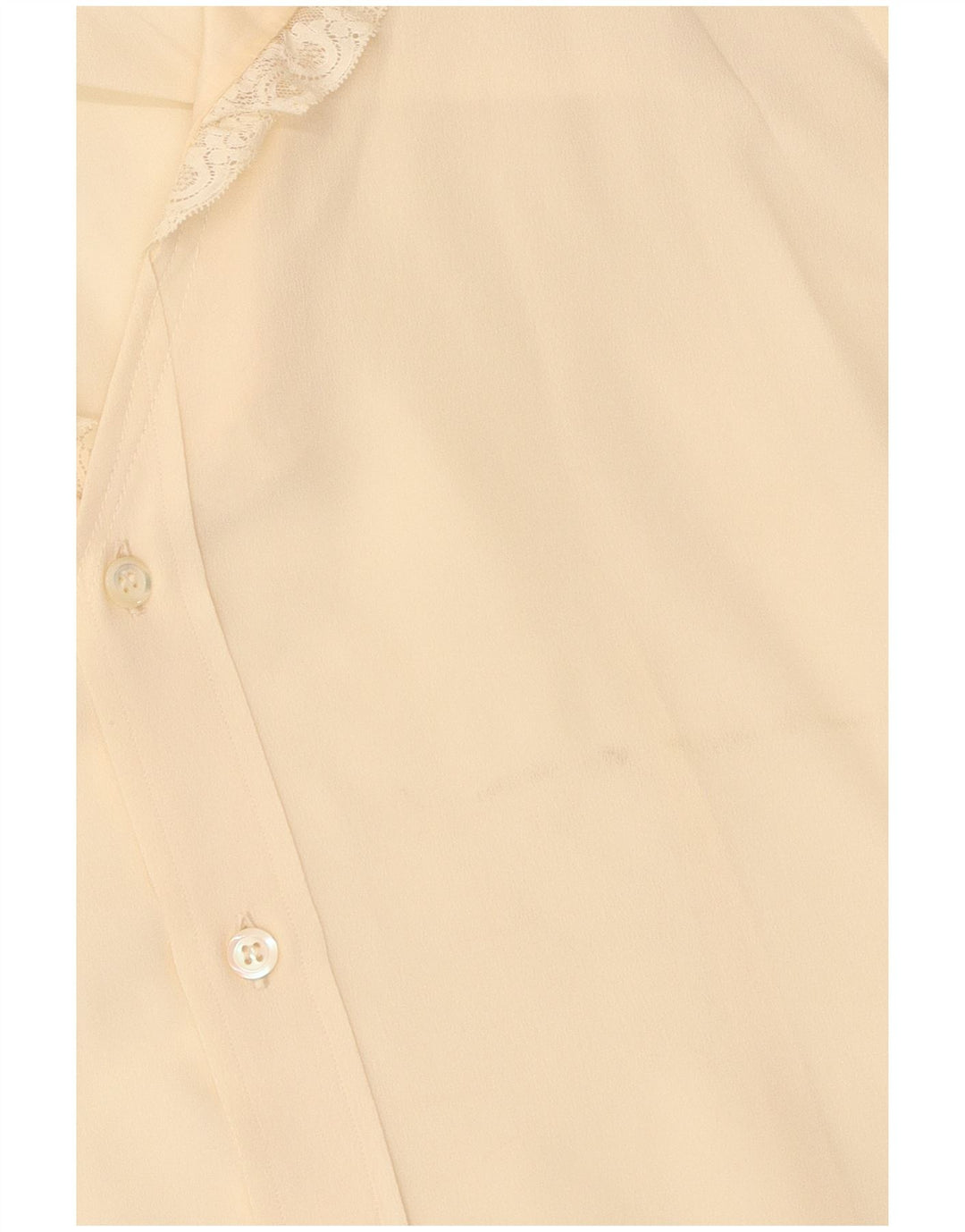 Vintage γυναικείο κοντομάνικο μπλούζα UK 14 Medium Off White