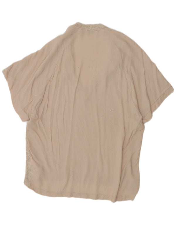Zara Γυναικείο Υπερμεγέθη Τοπ UK 10 Small Beige Polyester