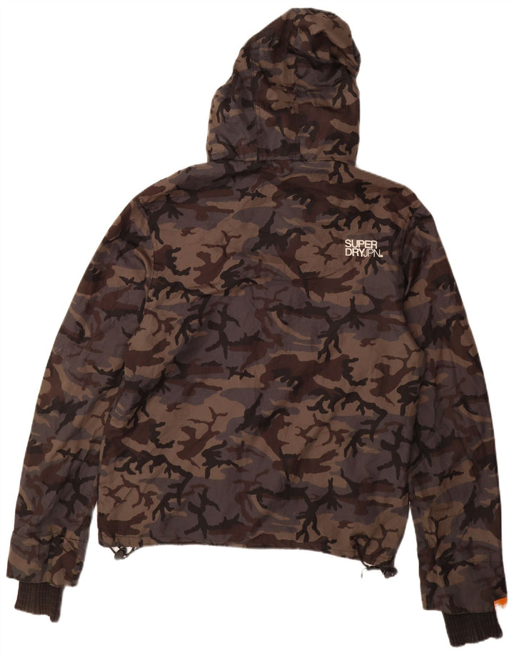 Superdry Ανδρικό γραφικό τζάκετ αντιανεμικό UK 38 Medium Grey Nylon