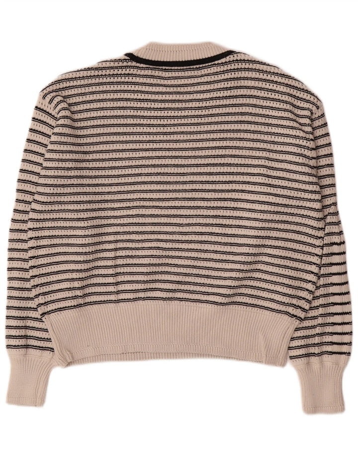 Marks & Spencer Γυναικείο πουλόβερ με λαιμόκοψη UK 14 Medium Off White