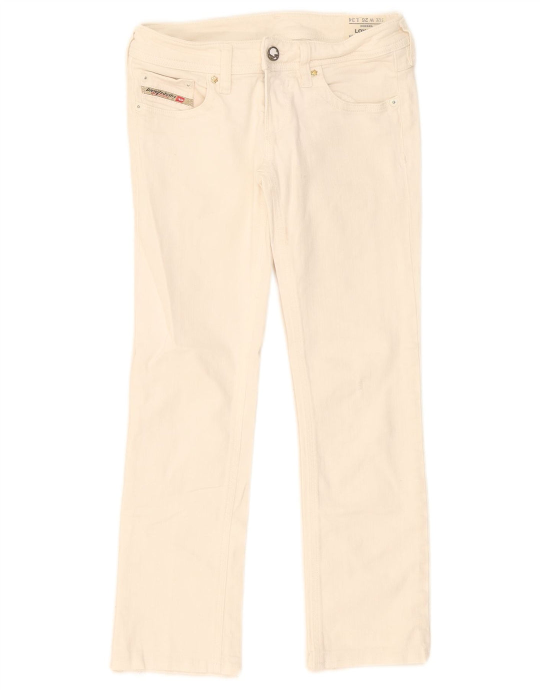 Diesel Γυναικείο Lowky Cropped Jeans W26 L24 Off White Βαμβακερό