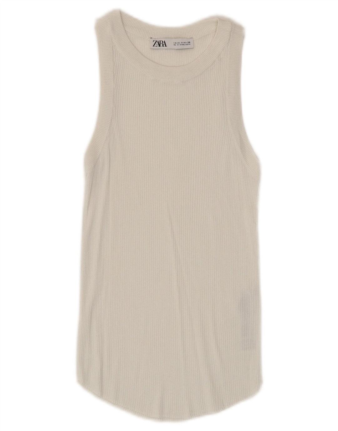 Zara Γυναικείο Γιλέκο Τοπ UK 8 Small White Viscose