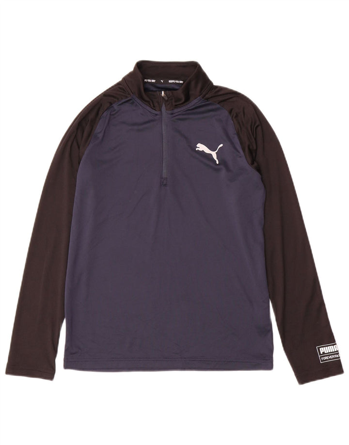 PUMA Boys πουλόβερ αθλητική φόρμα 11-12 ετών Navy Blue Colorblock