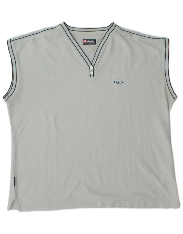 Lotto Γυναικείο T-Shirt Top UK 16 μεγάλο μπλε βαμβακερό