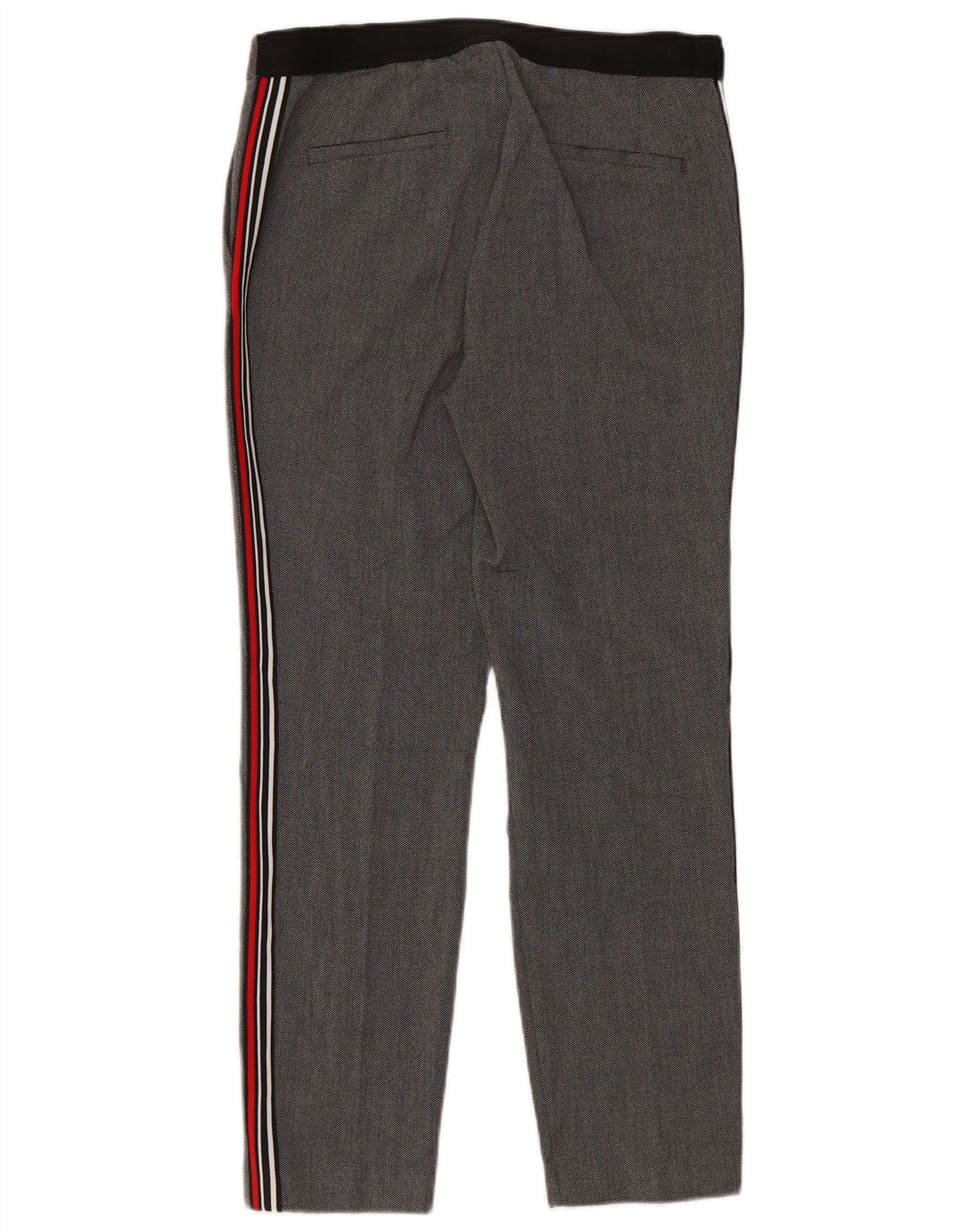 Zara Γυναικείο ίσιο παντελόνι Chino μεγάλο W30 L27 Γκρι Πολυεστέρας