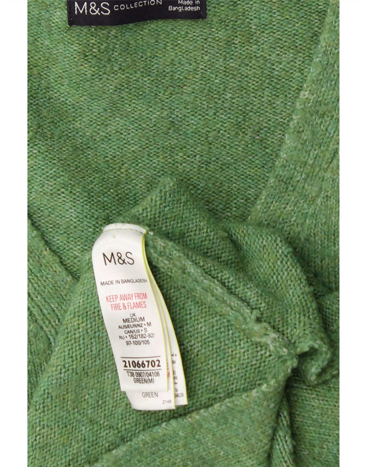 Marks & Spencer Γυναικείο πουλόβερ με λαιμόκοψη μεγάλου μεγέθους UK 14 Μεσαίο πράσινο