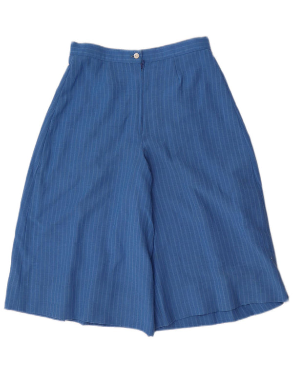 Vintage γυναικεία Cullotes βερμούδα IT 40 Small W24 Blue Pinstripe