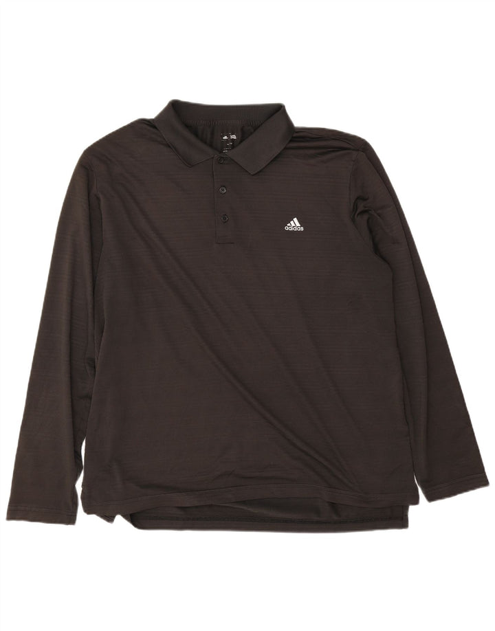 Adidas Ανδρικό μακρυμάνικο μπλουζάκι πόλο XL μαύρο πολυεστέρα