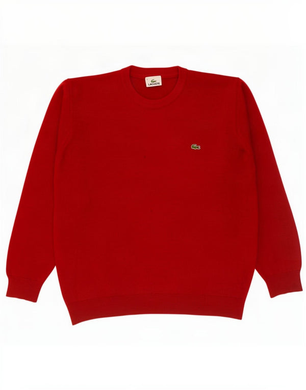 Ανδρικό πουλόβερ Lacoste Crew Neck Jumper Μέγεθος 5 Μεγάλο κόκκινο μαλλί