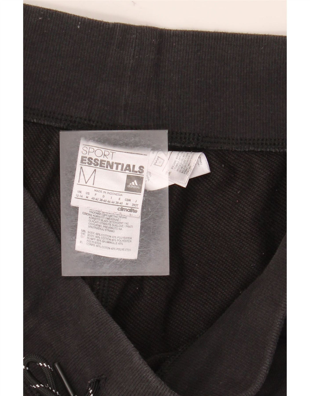 Γυναικεία αθλητική φόρμα γραφικών ADIDAS παντελόνι Joggers UK 12/14 Medium Black