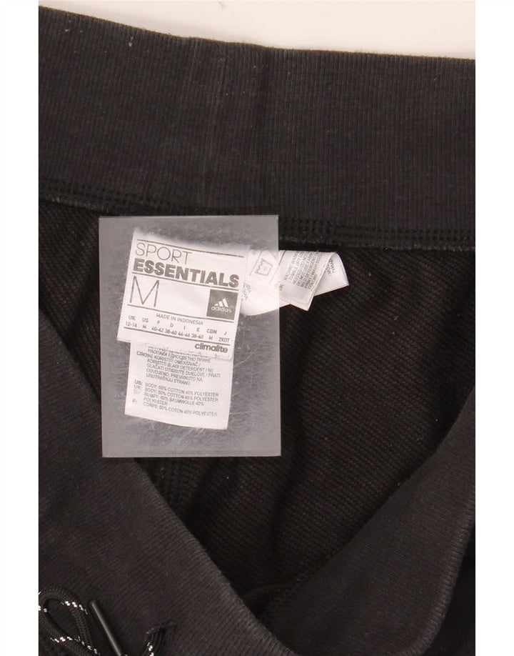 Γυναικεία αθλητική φόρμα γραφικών ADIDAS παντελόνι Joggers UK 12/14 Medium Black