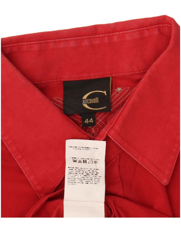 Γυναικείο πουκάμισο JUST CAVALLI IT 44 Μεσαίο κόκκινο βαμβακερό