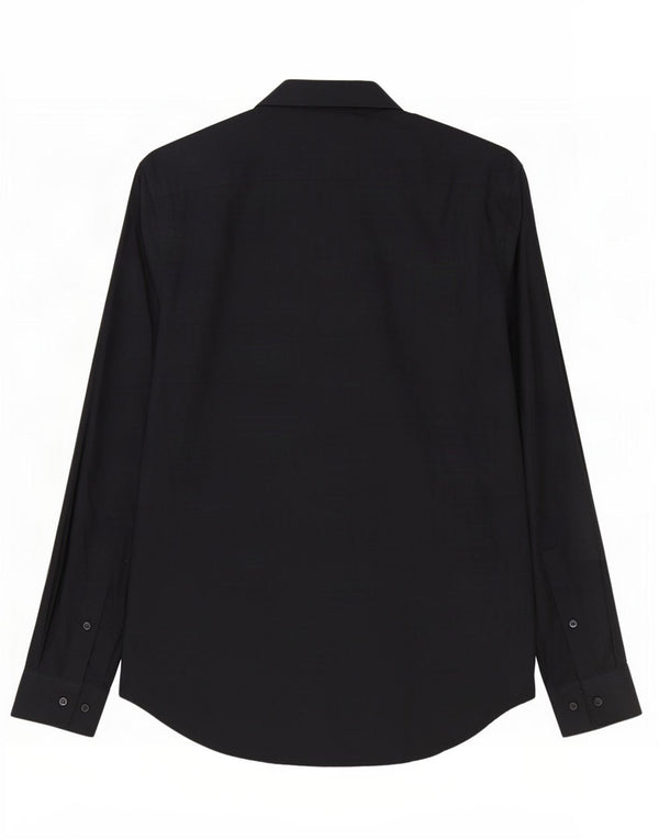Ανδρικό πουκάμισο Dkny Stretch Slim Fit Μέγεθος 16 1/2 μεγάλο μαύρο βαμβακερό