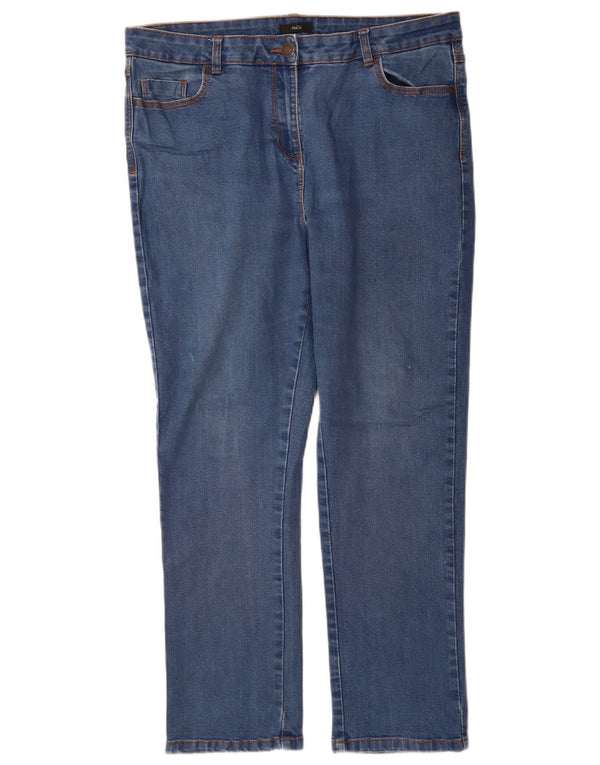 M&Co Γυναικεία Straight Jeans UK 16 Large W34 L29 Blue Cotton