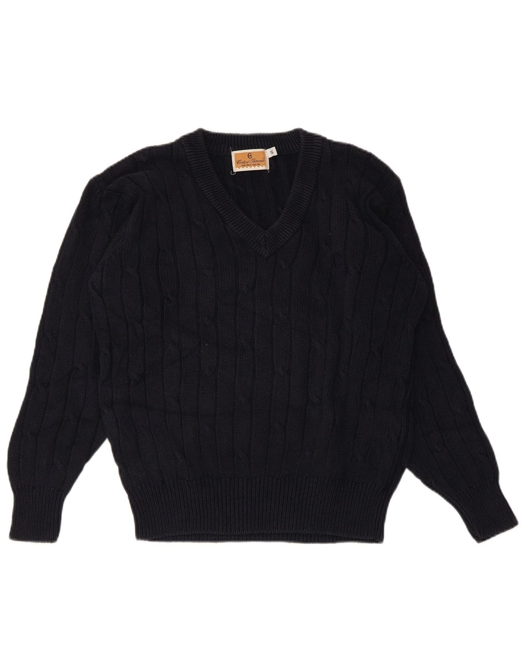 CONTE OF FLORENCE Γυναικείο πουλόβερ με λαιμόκοψη με V λαιμόκοψη UK 10 Small Navy Blue