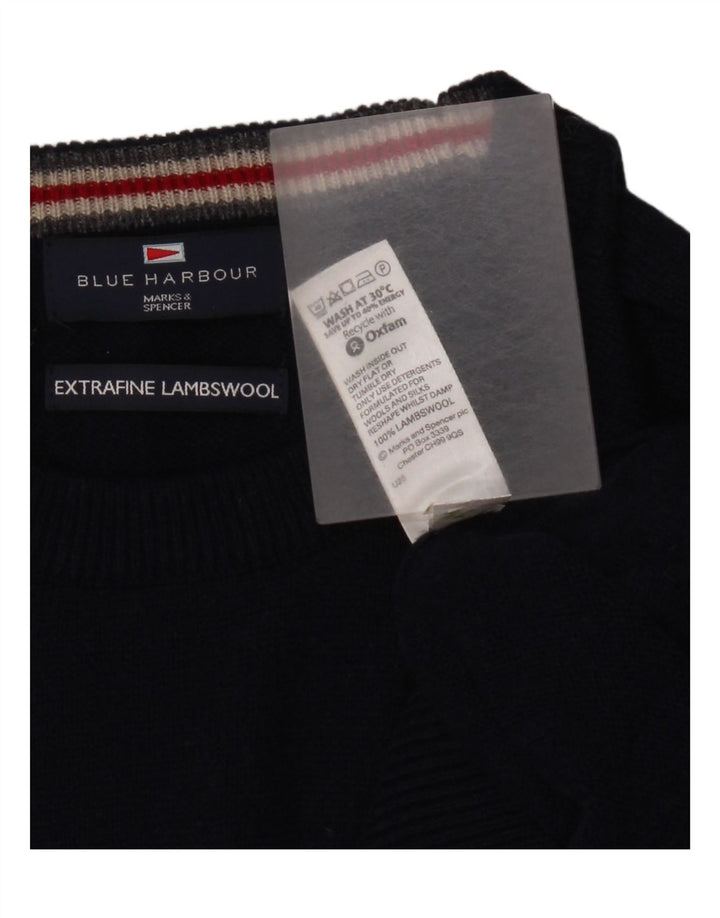 Ανδρικό πουλόβερ Marks & Spencer Blue Harbour Crew Neck Jumper Medium Navy Blue