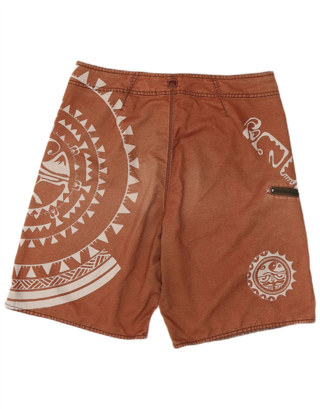 Ανδρικό γραφικό σορτς κολύμβησης Quiksilver Μεσαίο καφέ γεωμετρικό πολυεστέρα