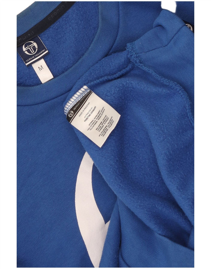 Ανδρικό γραφικό φούτερ Sergio Tacchini, μεσαίο μπλε βαμβακερό