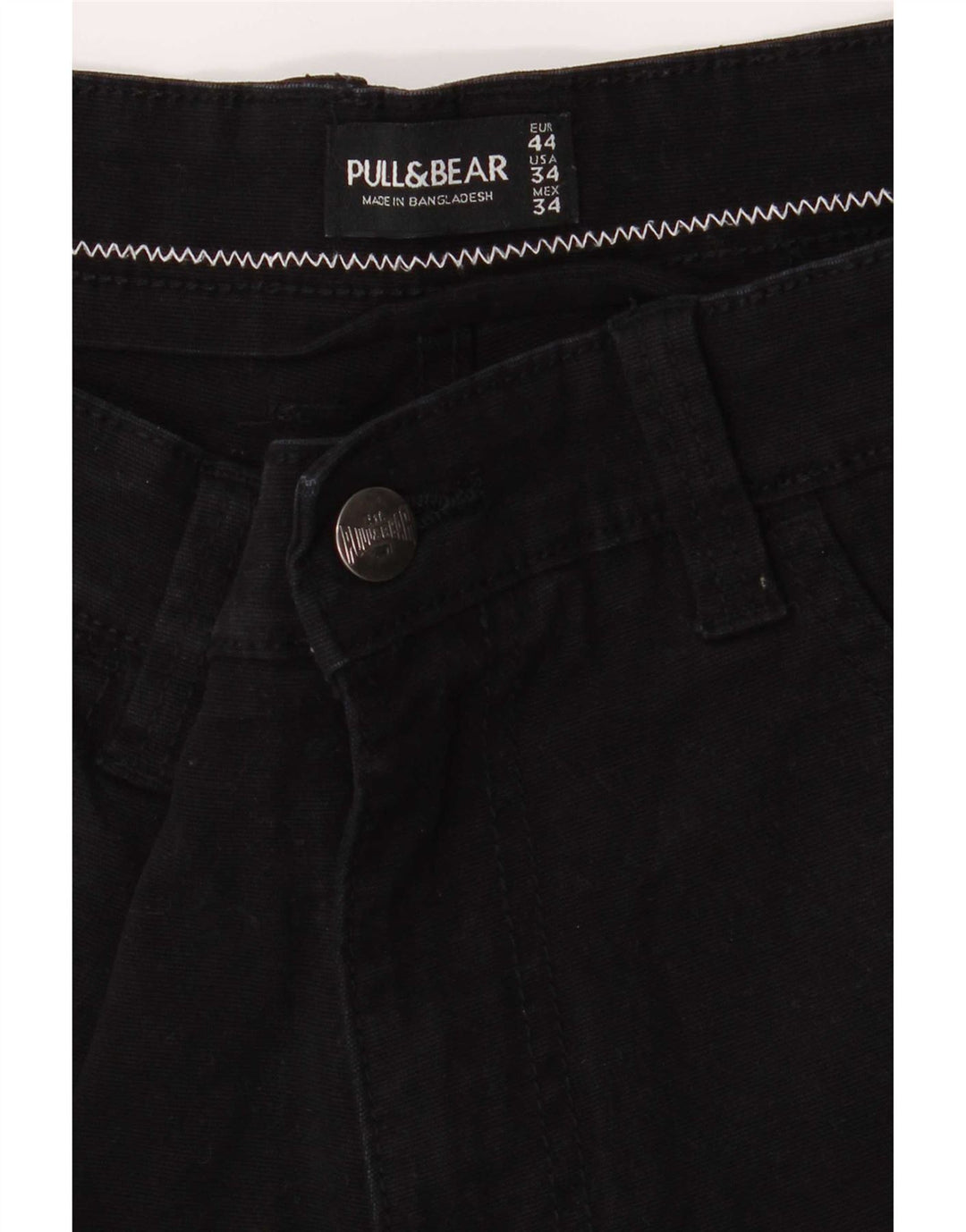 Ανδρικό τζιν σορτς Pull & Bear EU 44 Large W34 Μαύρο βαμβακερό