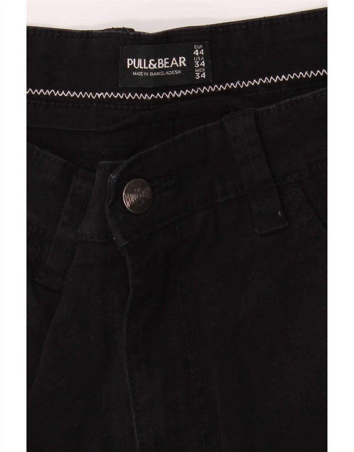 Ανδρικό τζιν σορτς Pull & Bear EU 44 Large W34 Μαύρο βαμβακερό