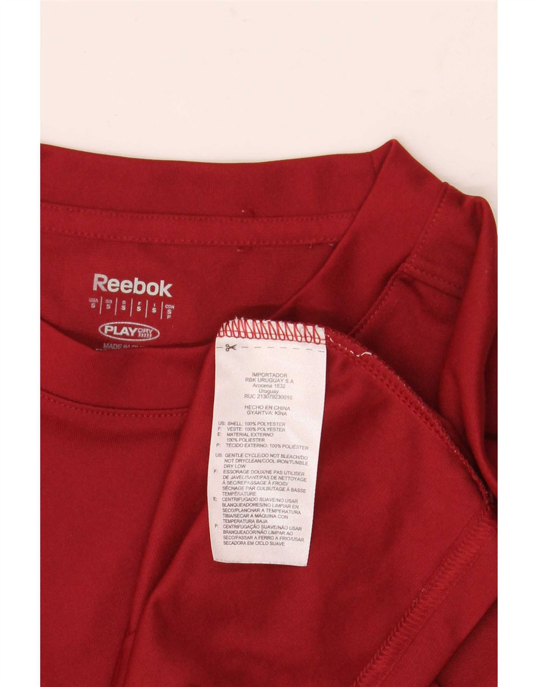 Ανδρικό γραφικό T-Shirt Reebok Top Μικρό Βουργουνδί Πολυεστέρας