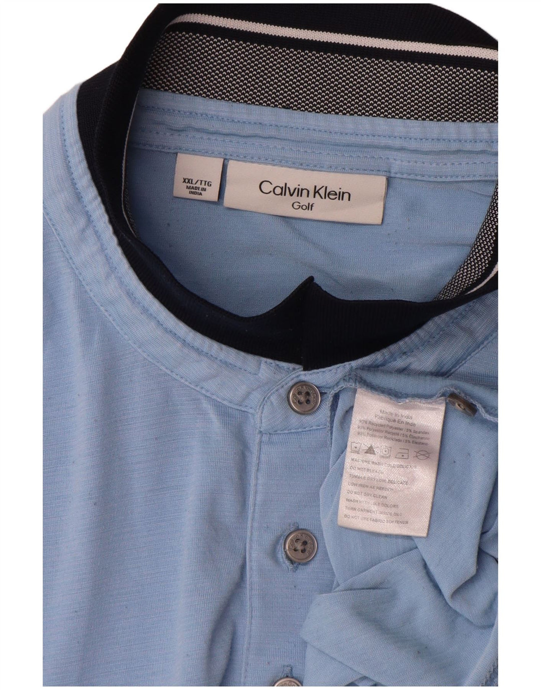 Calvin Klein Ανδρικό πουκάμισο Polo 2XL Blue Polyester