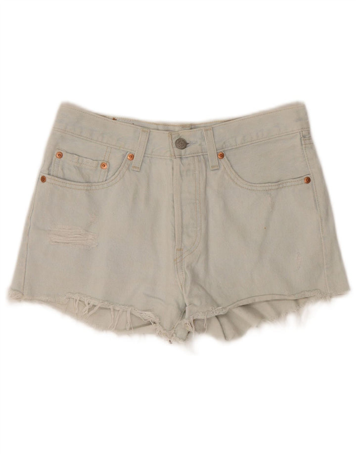 Levi's Womens 501 Distressed τζιν σορτς W26 μικρό μπλε βαμβακερό