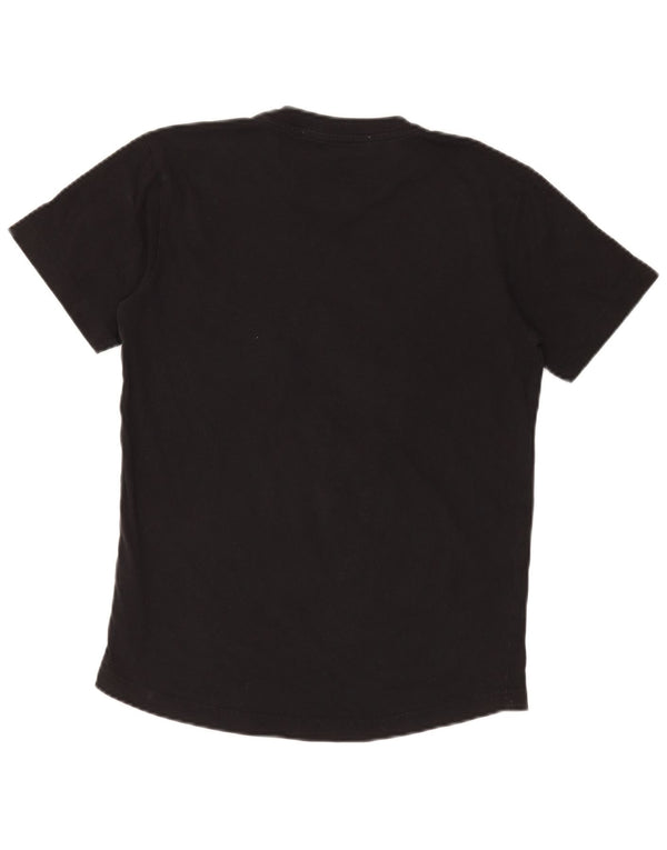 Calvin Klein Jeans Γυναικείο T-Shirt Top UK 6 XS Μαύρο βαμβακερό