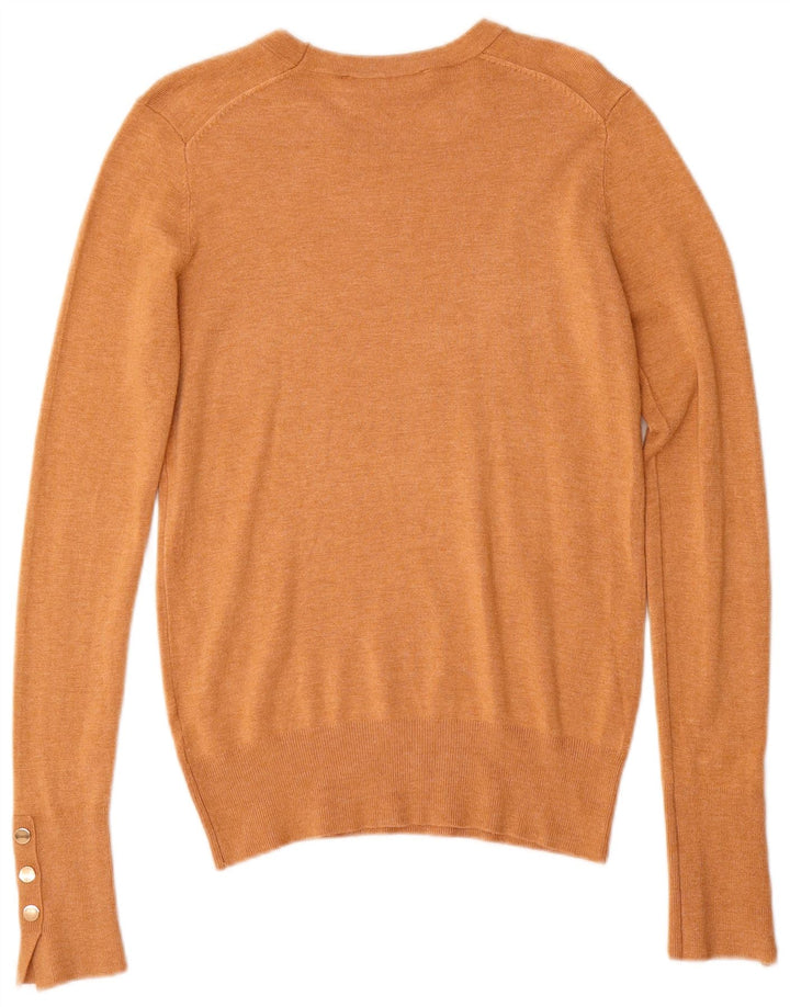 Zara Γυναικείο πουλόβερ με λαιμόκοψη UK 12 Medium Beige