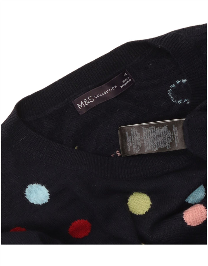Γυναικείο πουλόβερ MARKS & SPENCER Crew Neck Jumper UK 14 Medium Navy Blue
