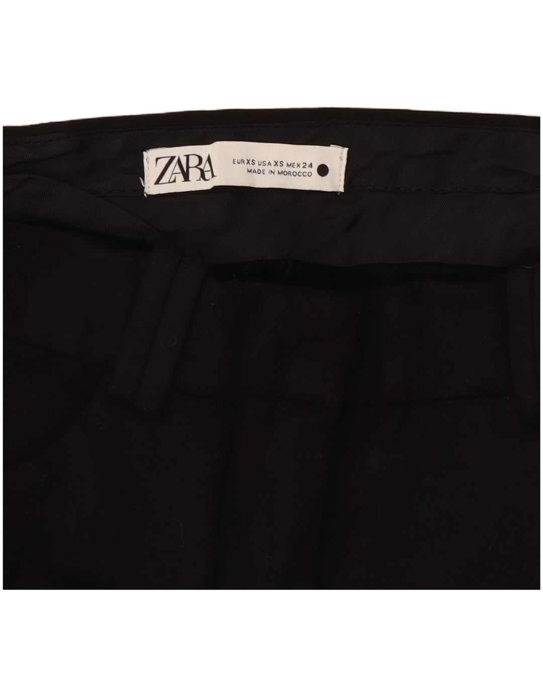 ZARA Γυναικείο Skinny Casual Παντελόνι XS W24 L32 Μαύρο Συνθετικό