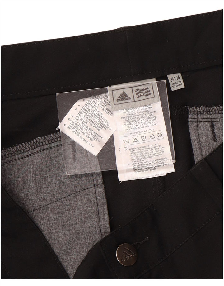 Ανδρικό παντελόνι Chino Adidas Slim W34 L34 Μαύρο πολυεστέρα