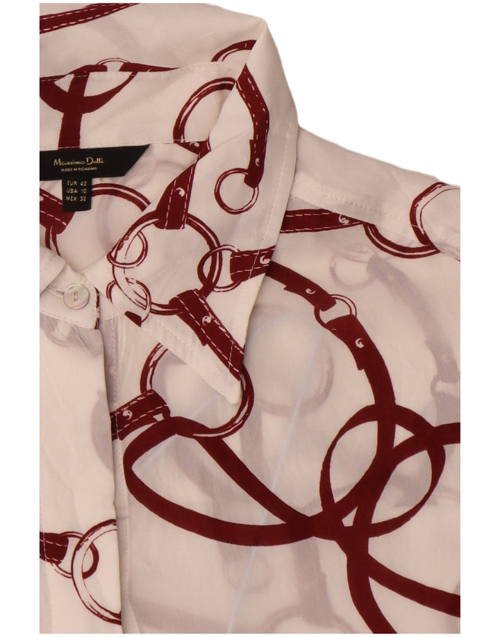 Massimo Dutti Γυναικείο πουκάμισο ιππασίας EU 42 Μεγάλη λευκή βισκόζη