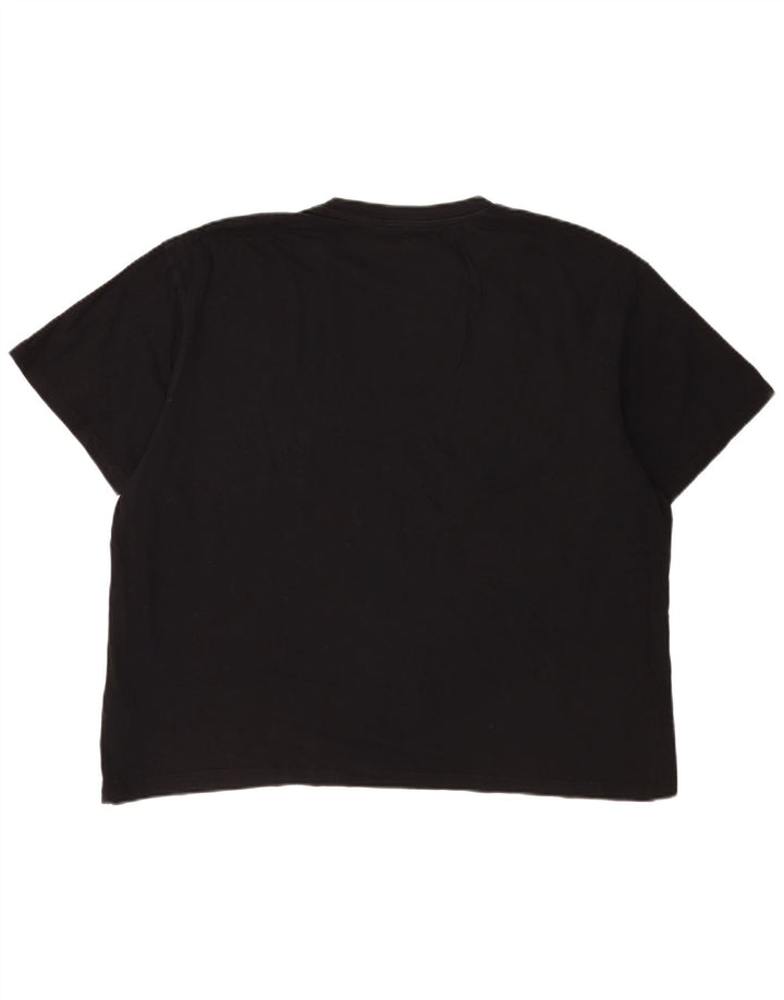 Ανδρικό T-Shirt Wrangler Top μεγάλο μαύρο βαμβακερό