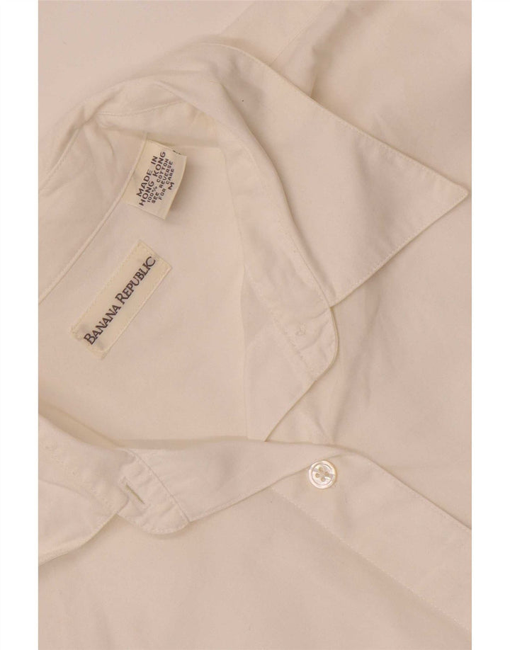 Banana Republic Γυναικείο πουκάμισο Oversized UK 14 Μεσαίο λευκό βαμβακερό