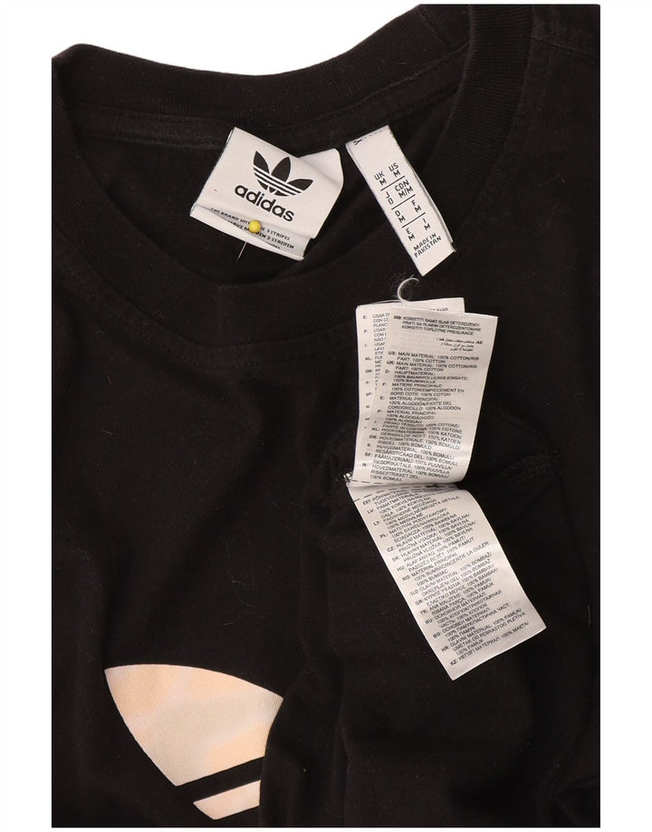 Ανδρικό γραφικό T-Shirt Adidas Top Μεσαίο μαύρο βαμβακερό