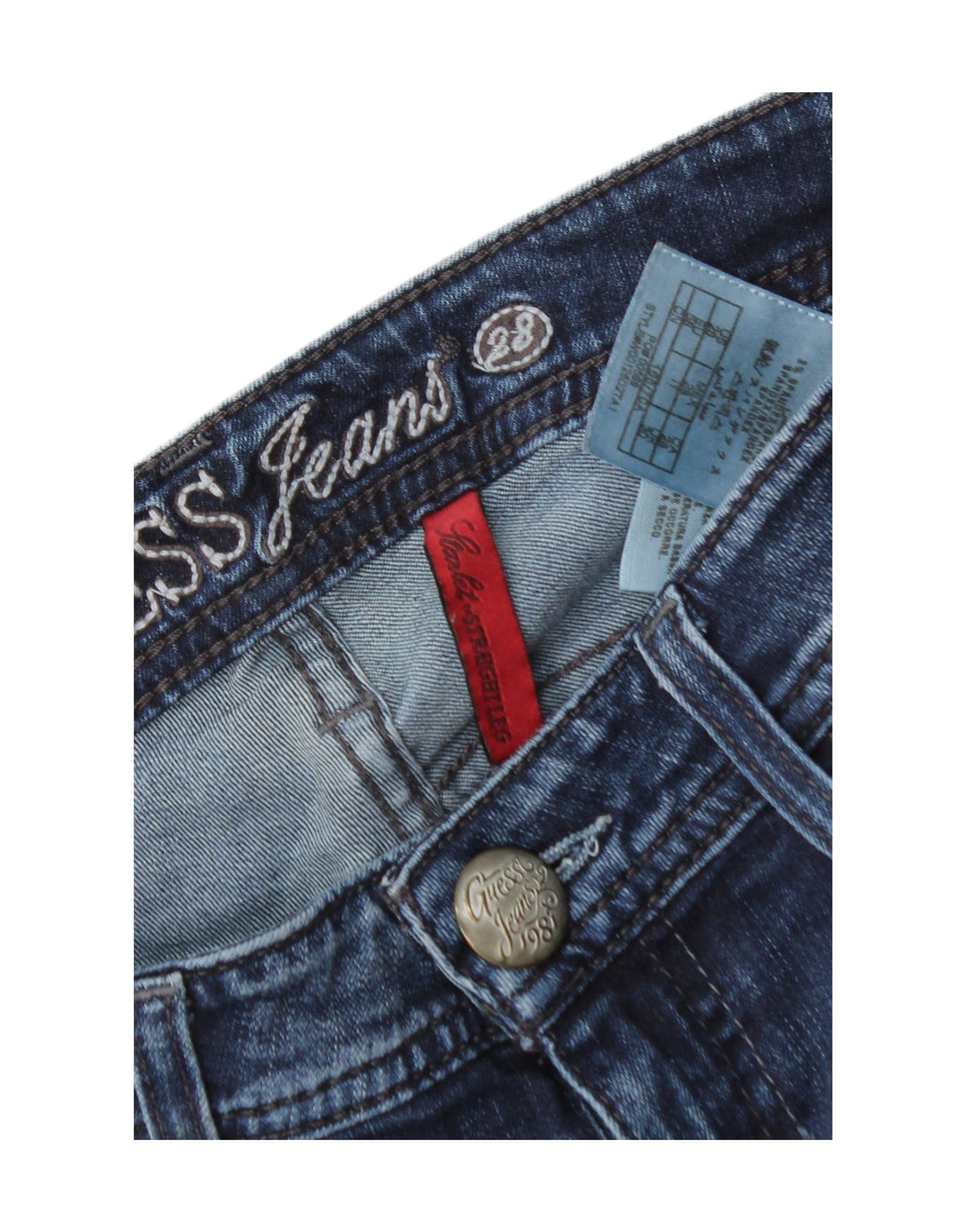 GUESS Womens Slim Jeans W30 L30 Blue Cotton Vintage Guess and Second-Hand Guess from Messina Hembry 