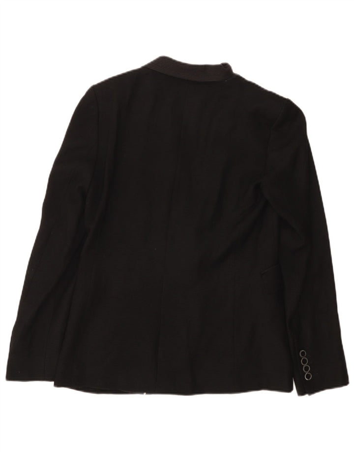 MASSIMO DUTTI Γυναικείο μπουφάν σακάκι με 1 κουμπί EU 36 XS μαύρο μαλλί